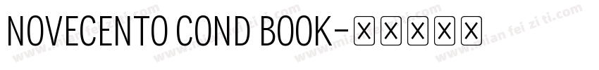 Novecento Cond Book字体转换